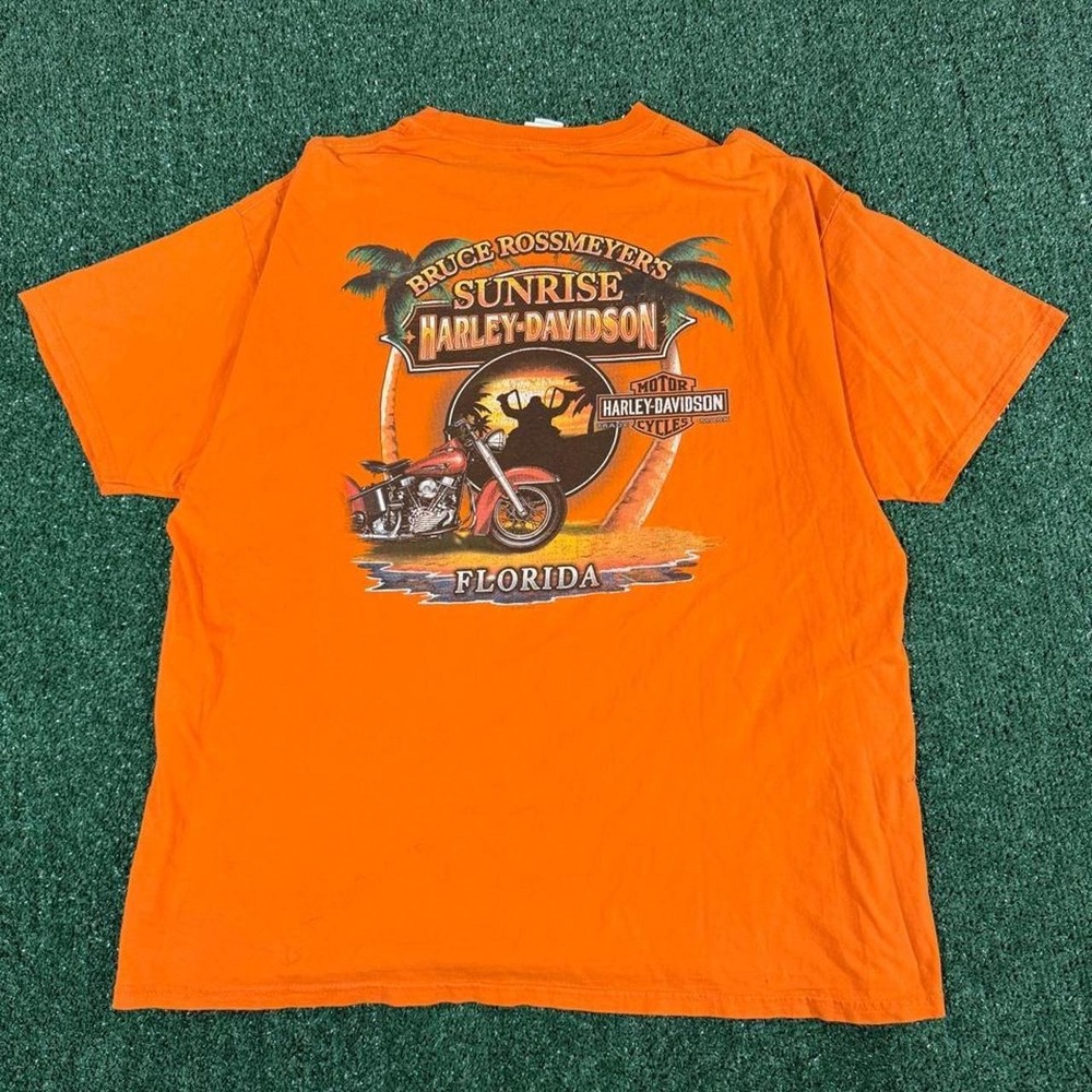 Harley-Davidson Bruce Rossmeyer's Sunrise Florida Tee Orange 2XL 0283